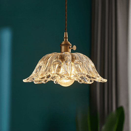 Glazen Bloem Hanglamp