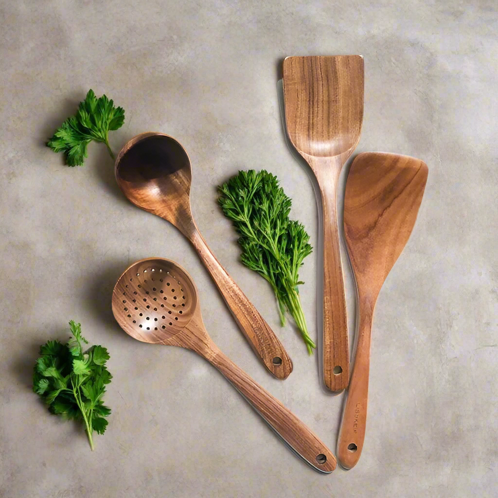 Teak Kitchen Set | Duurzaam Houten Kookgerei voor elke keuken