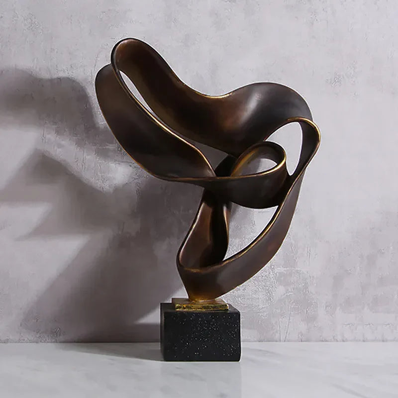 FluidForm | Creatief Abstract Beeldhouwwerk - Modern Home Desk Art, Decoratief Kunstwerk van Hars voor Woonkamer & Kantoor