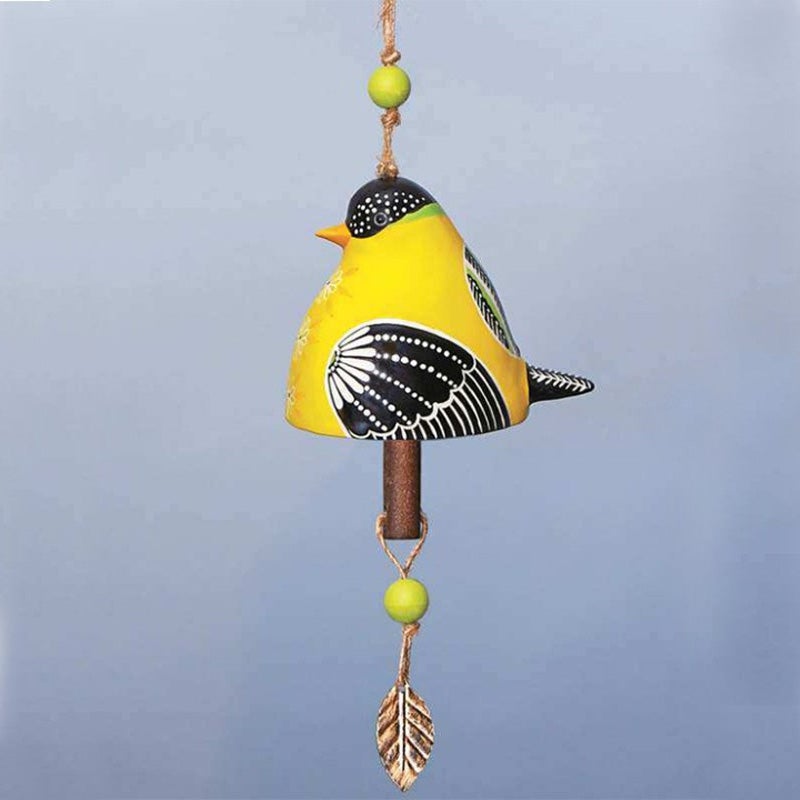 ChirpTone | Keramische vogel windgong - tuinbel voor buiten, Hangt Zangvogel Decor