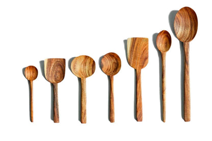 Utensilia | 7 Pcs Natural Teak Wooden Cooking Utensil Set