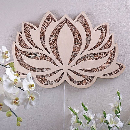 Glowdala | Moderne LED Lotus Mandala Wandlamp - Decoratieve sfeerverlichting