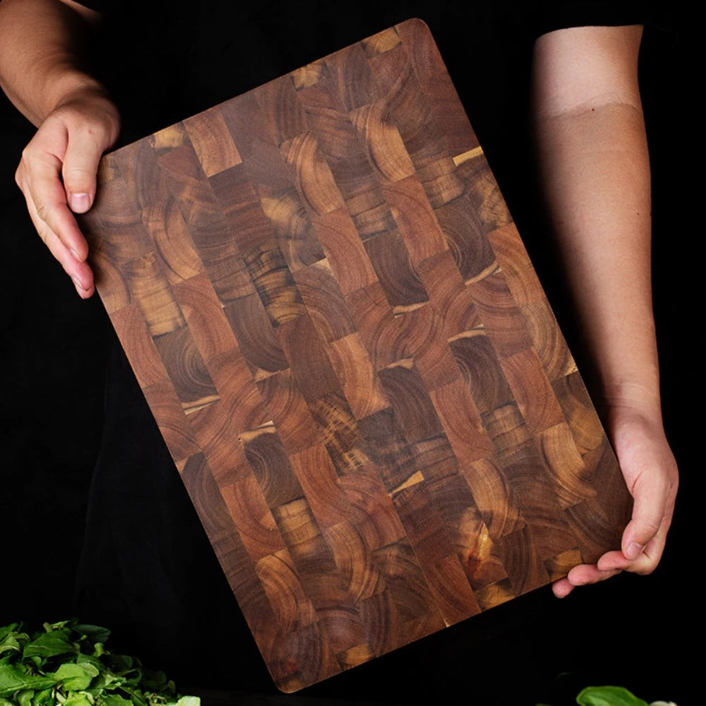 ChopWood | Acaciahouten snijplank - groot slagersblok, voor keukenvoorbereiding