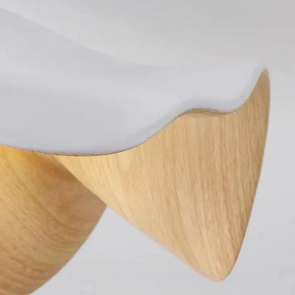 Scandinavische houten Lotus plafondlamp van hars