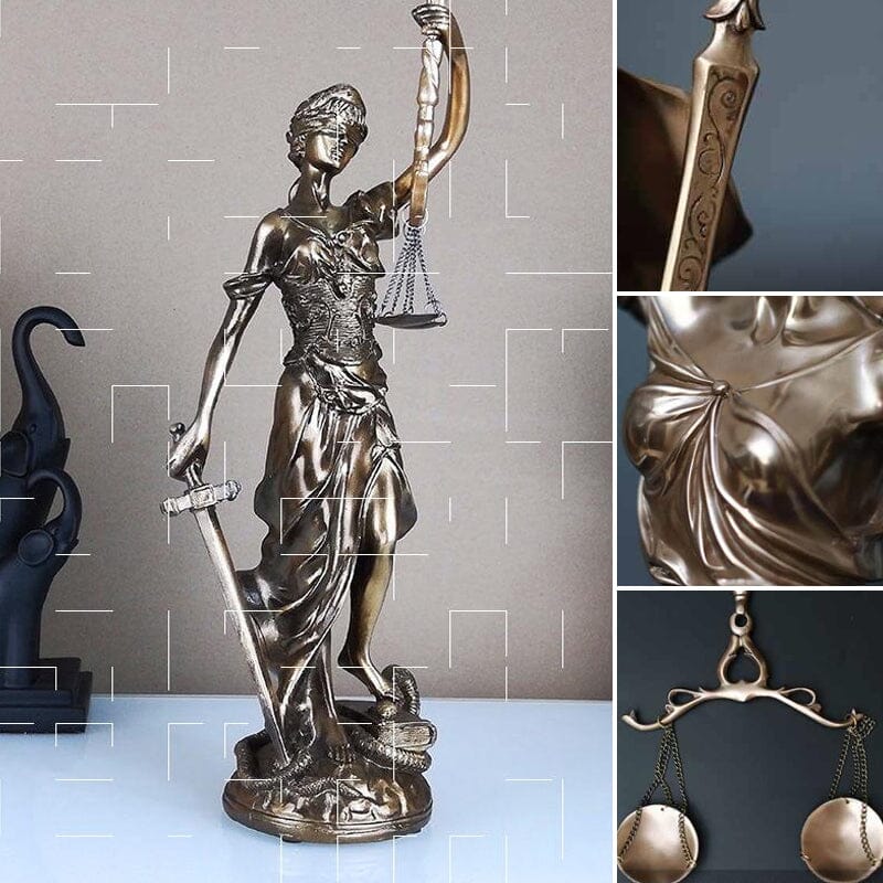 Veridica | Godin van Justitie-beeld – Elegante decoratieve sculptuur van Lady Justice