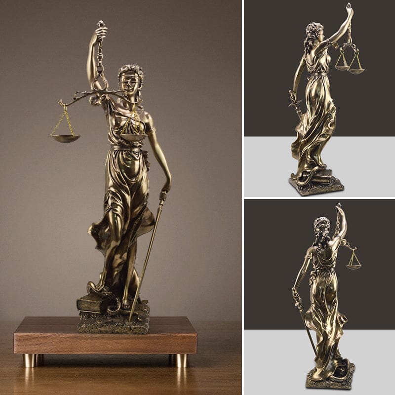 Veridica | Godin van Justitie-beeld – Elegante decoratieve sculptuur van Lady Justice
