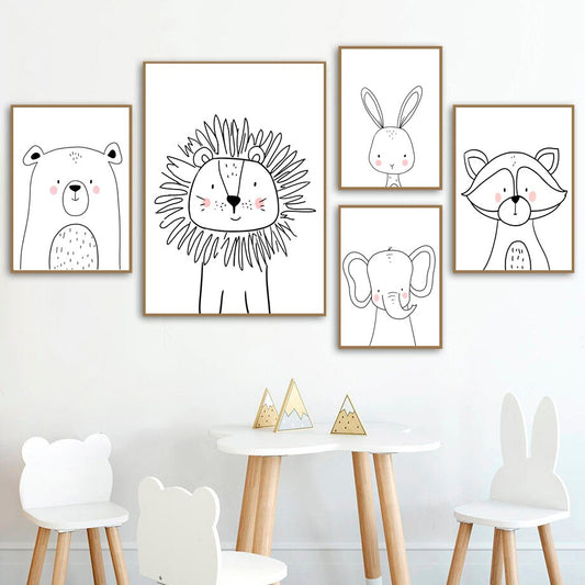 PawLoom – Schattige Canvas Prints van Furry Friends voor Interieur