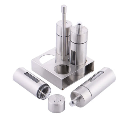 Castor Luxe | RVS Zout- en Pepermolen Set met Elegant Stand