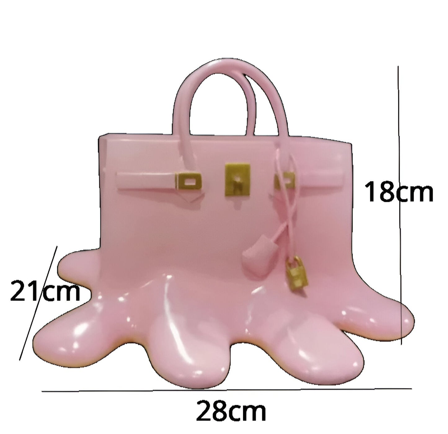 Melantha - Stijlvolle Vaas van Kunsthars in Handtassilhouet