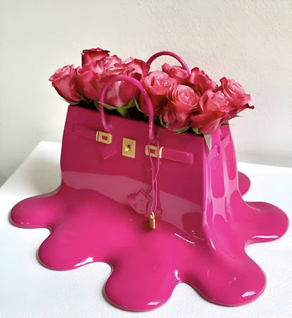 Melantha - Stijlvolle Vaas van Kunsthars in Handtassilhouet