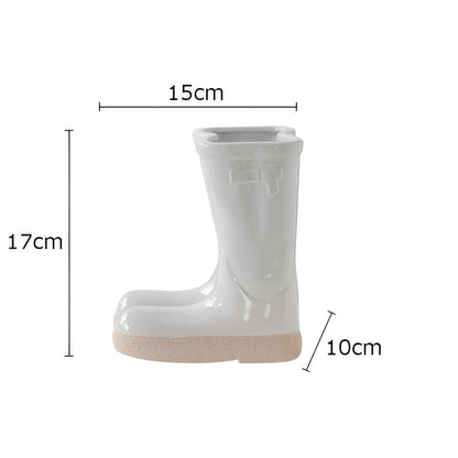 Minthara - Stijlvolle Keramieken Vaas in Laarzenvorm