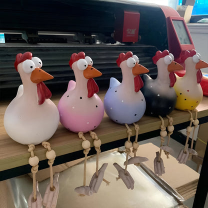 Cluckoo | Eigenzinnig tuinornament met kippen - Weerbestendig boerderijdierbeeldje