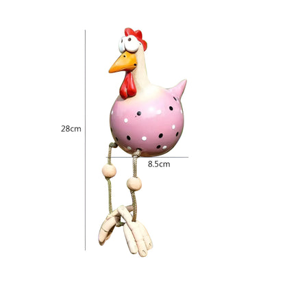 Cluckoo | Eigenzinnig tuinornament met kippen - Weerbestendig boerderijdierbeeldje