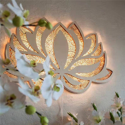Glowdala | Moderne LED Lotus Mandala Wandlamp - Decoratieve sfeerverlichting