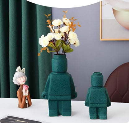 Larissa - Gemetselde Plantenpot in Robotdesign