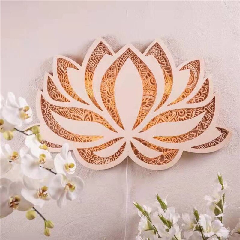 Glowdala | Moderne LED Lotus Mandala Wandlamp - Decoratieve sfeerverlichting