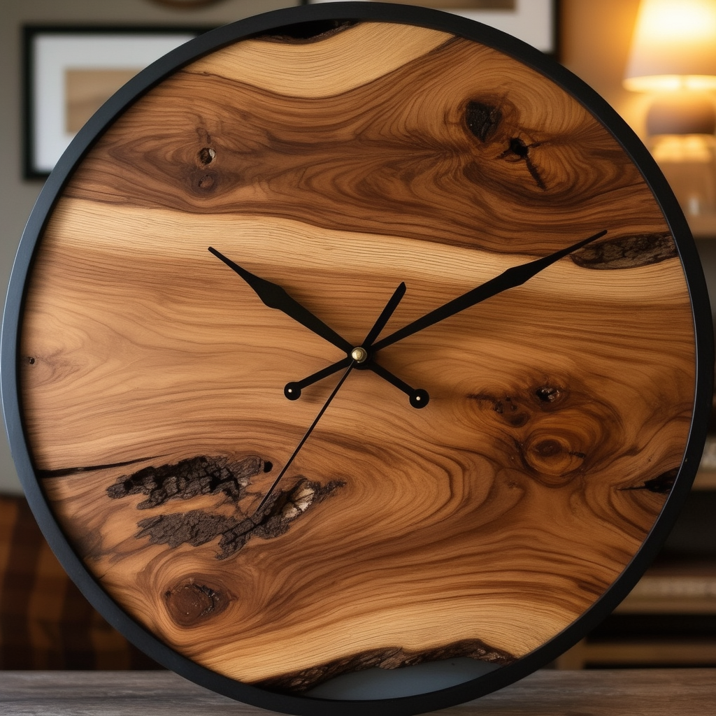 BirchBeat | Elegante houten wandklok - minimalistisch stil ontwerp zonder tikken, Scandinavische Woondecoratie