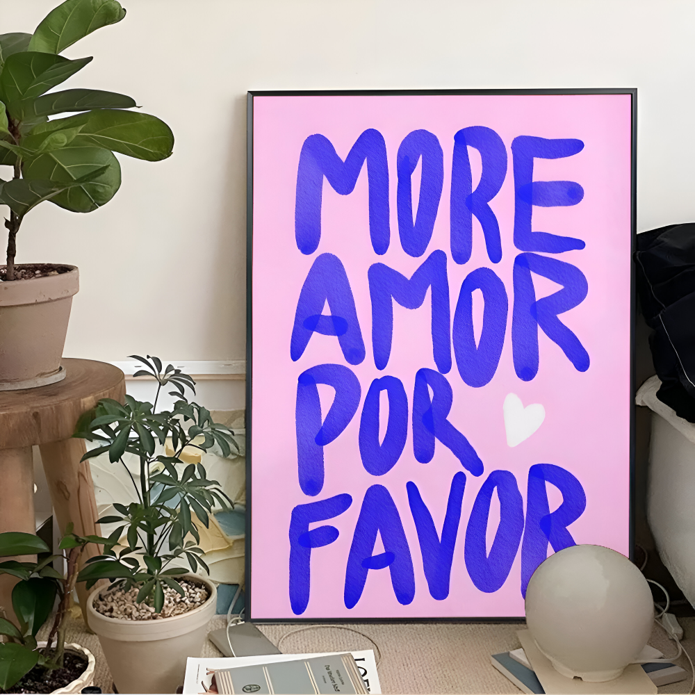 PowerCanvas | Levendige maximalistische canvasprint  Motiverende quote-kunst voor thuis en op kantoor