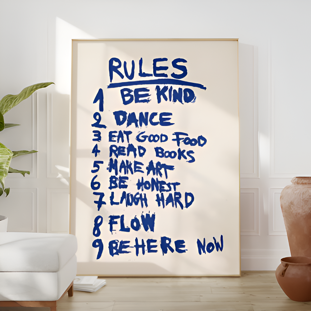 PowerCanvas | Levendige maximalistische canvasprint  Motiverende quote-kunst voor thuis en op kantoor