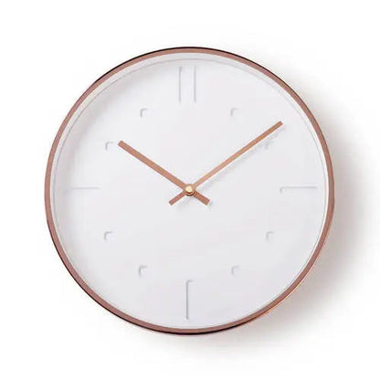 MidnightTick | Elegante wandklok in zwart en roségoud -Modern ontwerp voor thuisdecoratie
