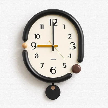 EvoClock | Moderne Minimalistische Wandklok - Elegant Licht Luxe Ontwerp, Stille Quartz Beweging