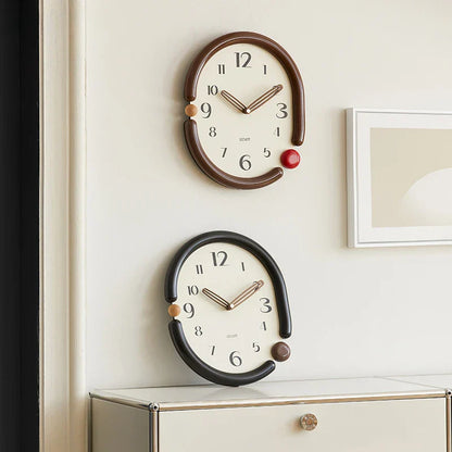 EvoClock | Moderne Minimalistische Wandklok - Elegant Licht Luxe Ontwerp, Stille Quartz Beweging