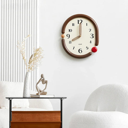 EvoClock | Moderne Minimalistische Wandklok - Elegant Licht Luxe Ontwerp, Stille Quartz Beweging