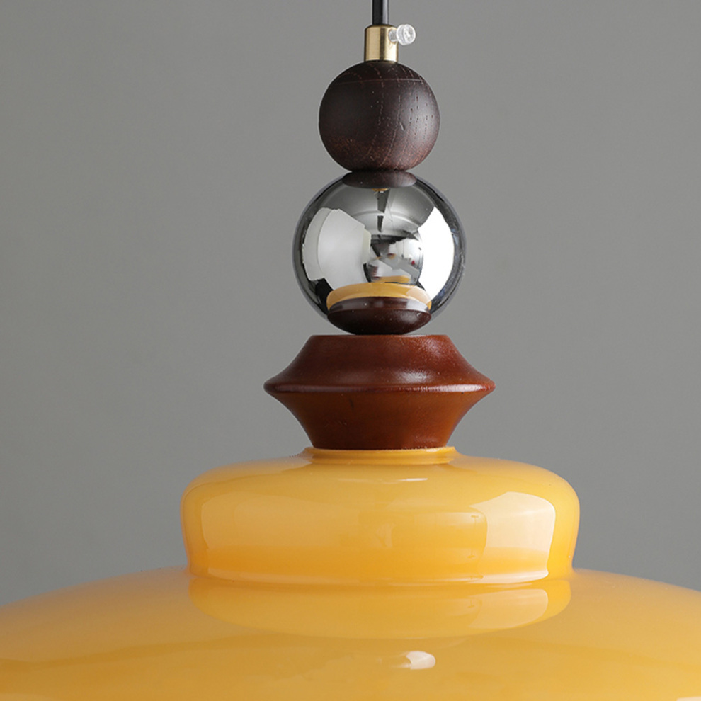 Middeleeuwse stijl glas beige eetkamer hanglamp