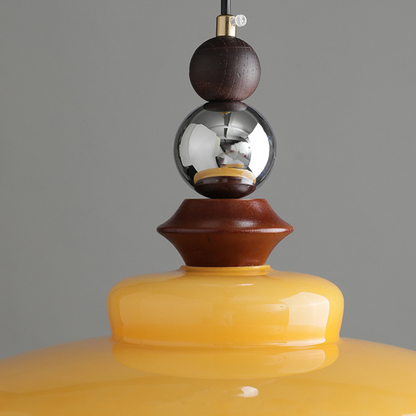 Middeleeuwse stijl glas beige eetkamer hanglamp