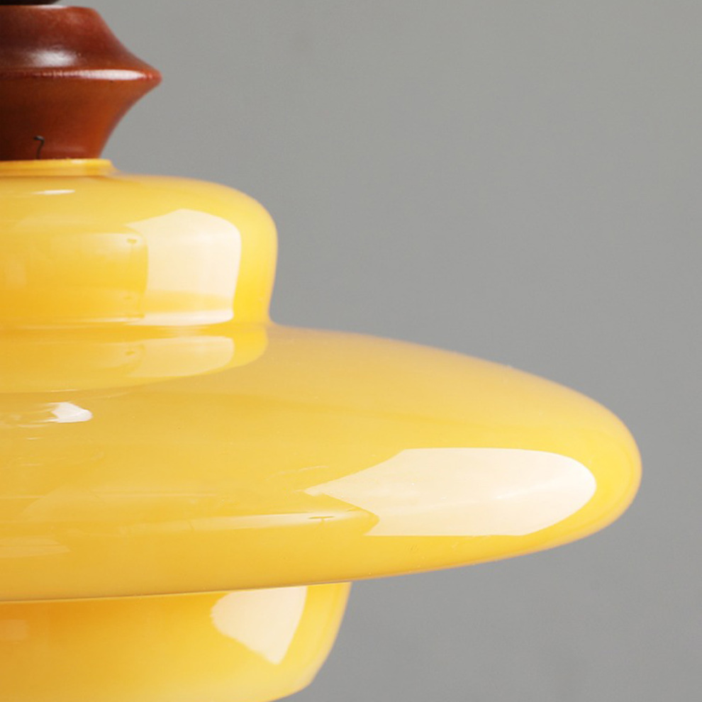 Middeleeuwse stijl glas beige eetkamer hanglamp
