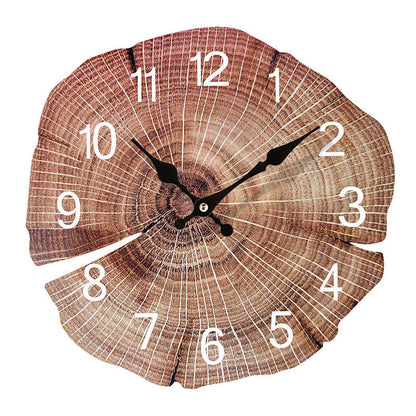 WoodOclock | Rustieke houten wandklok met structuur - Modern Boerderijdecor
