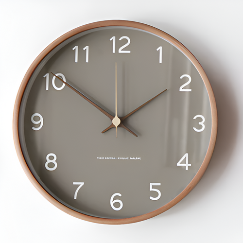 CircleHour | Klassieke ronde wandklok van 25 cm – Woondecoratie voor woonkamer en slaapkamer