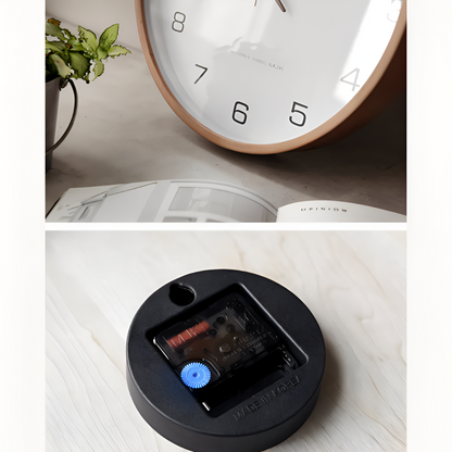 CircleHour | Klassieke ronde wandklok van 25 cm – Woondecoratie voor woonkamer en slaapkamer