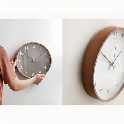 CircleHour | Klassieke ronde wandklok van 25 cm – Woondecoratie voor woonkamer en slaapkamer