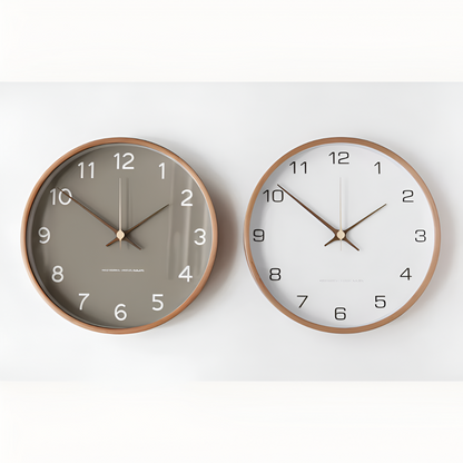 CircleHour | Klassieke ronde wandklok van 25 cm – Woondecoratie voor woonkamer en slaapkamer