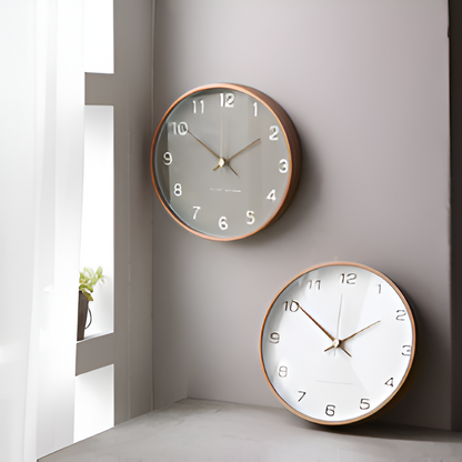 CircleHour | Klassieke ronde wandklok van 25 cm – Woondecoratie voor woonkamer en slaapkamer