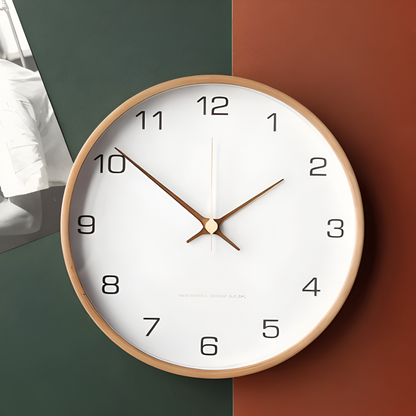 CircleHour | Klassieke ronde wandklok van 25 cm – Woondecoratie voor woonkamer en slaapkamer