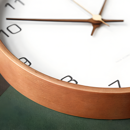 CircleHour | Klassieke ronde wandklok van 25 cm – Woondecoratie voor woonkamer en slaapkamer