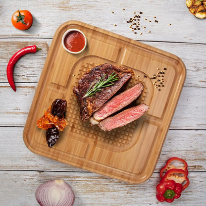 BamboeFlex | Dubbelzijdige Snijplank met Sapgoot en Antislip