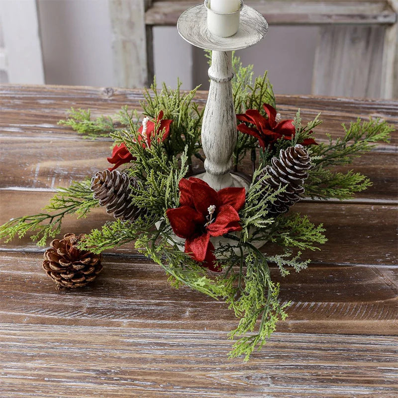 WreathElegance | Stijlvolle Kaarsenhouder voor Kerstdecoratie