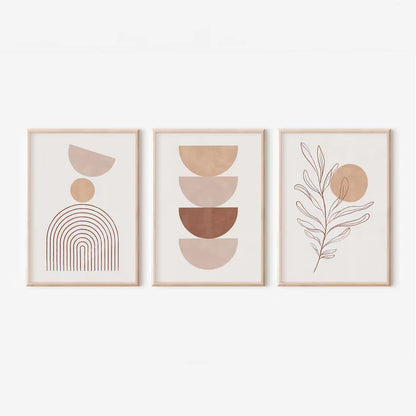 TerraBoho | abstracte beige wandprints