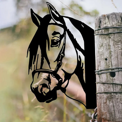 EquiElegance | Luxe Ijzeren Paard Silhouet voor Tuin en Hek Decoratie