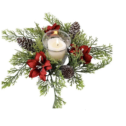 WreathElegance | Stijlvolle Kaarsenhouder voor Kerstdecoratie