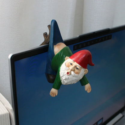 Petronia - Grappige Kabouter Bloempot Hanger van Hars met Broek aan Tak