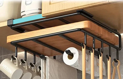 BoardNest | Snijplankrek voor onder de kast - Roestvrijstalen, ruimtebesparende snijplankhouder