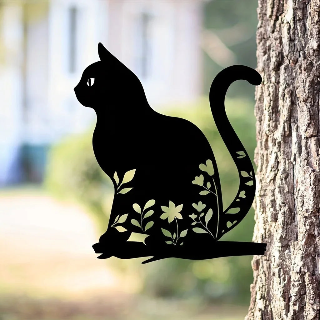 FelineFantasy | Metalen Katten Silhouet voor Tuin & Patio