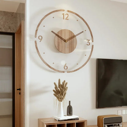 ModernStyleClock |  Grote Houten Wandklok voor Woonkamers