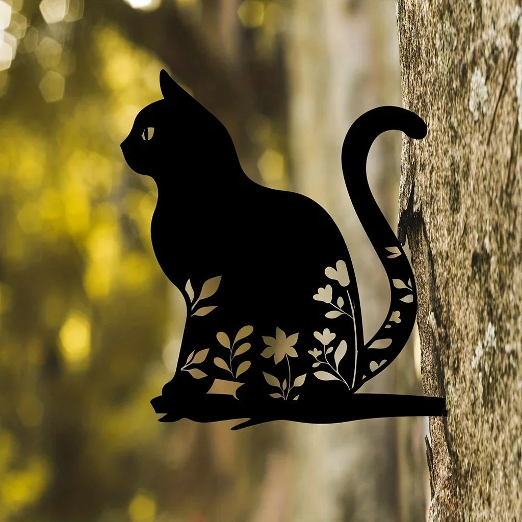 FelineFantasy | Metalen Katten Silhouet voor Tuin & Patio