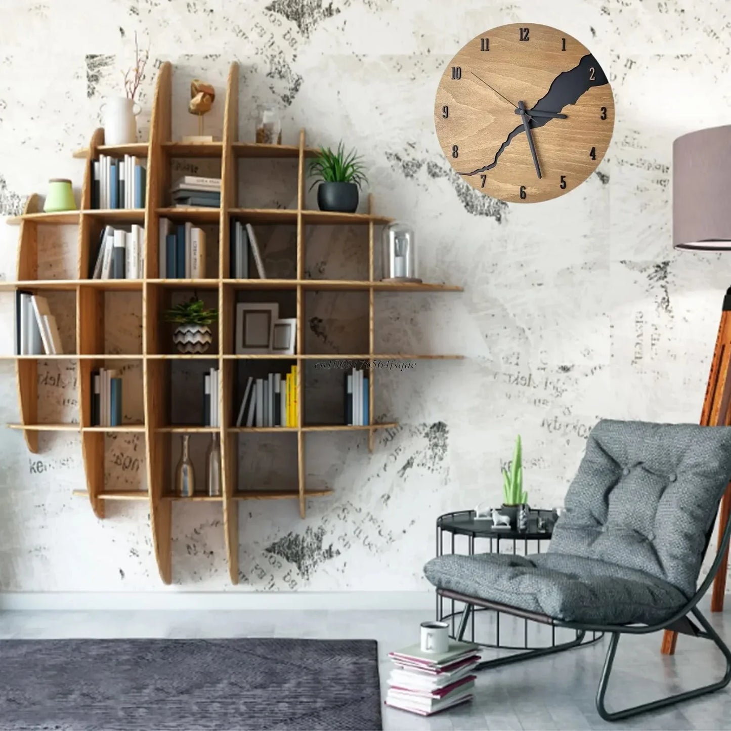 GlobalTime | Eenvoudige Houten Wandklok