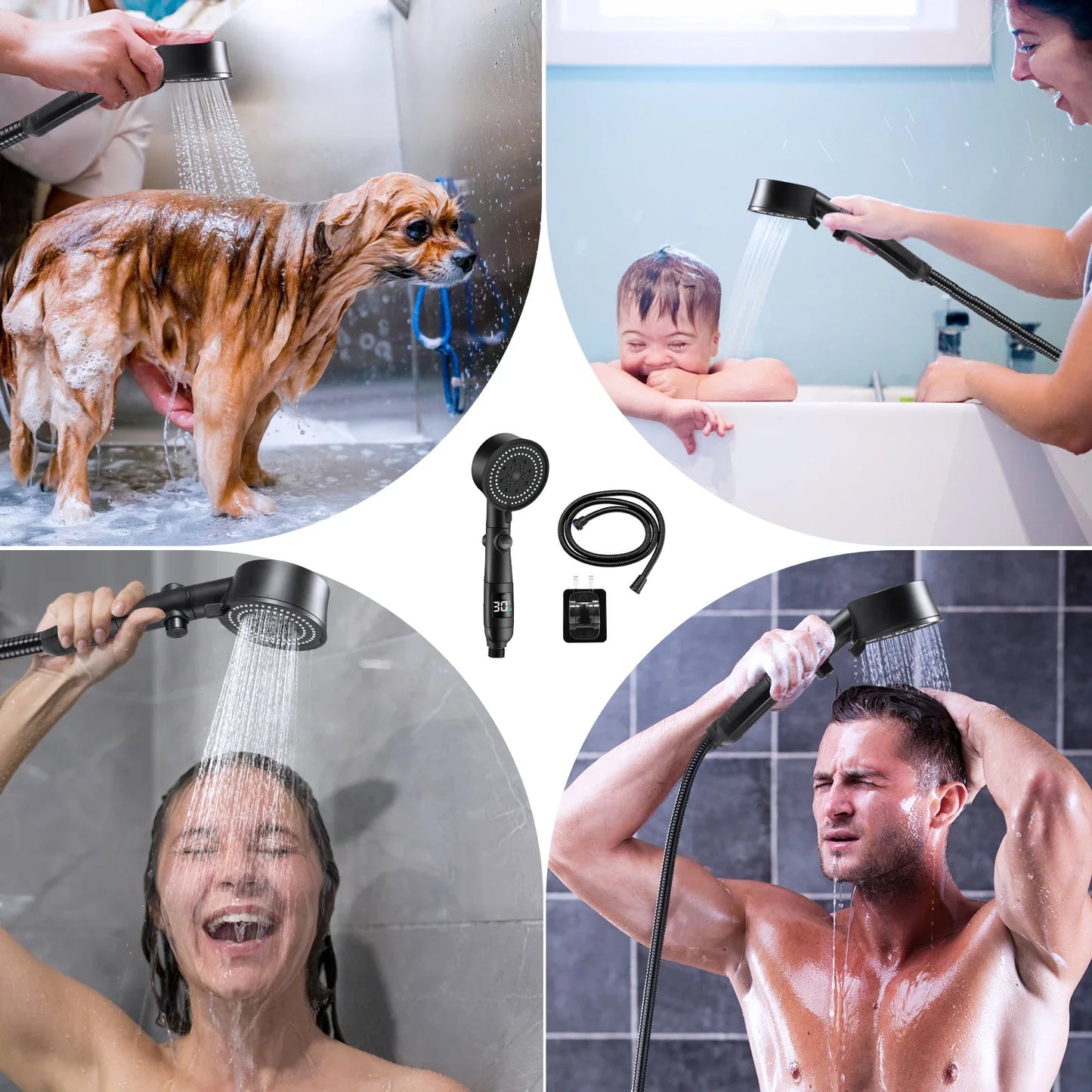 SmartTemp | LCD Douchekop met Temperatuurweergave